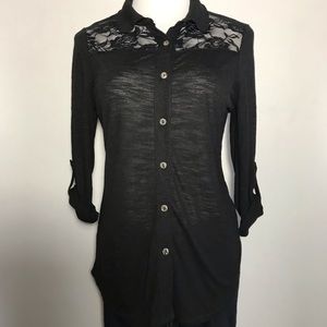 American Rag Blouse Lace Back NWT Medium 1218G